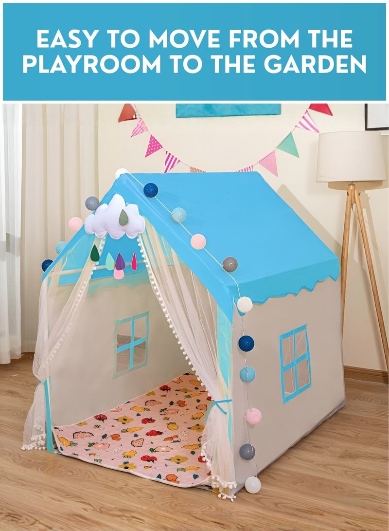 Large Kids Tent House Indoor Outdoor – Toddler Play Tent with Curtains, Baby Princess Castle Playhouse for Girls & Boys, Birthday Party Decoration, Kids Indoor Room Toy Gift - Image 3